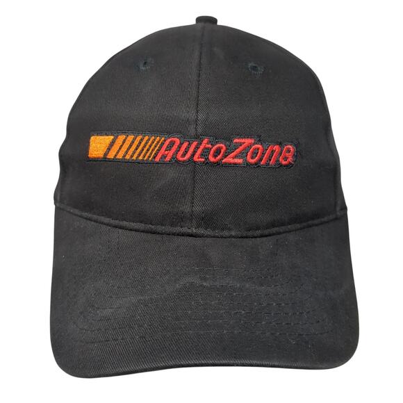 Auto Zone Strapback Baseball Cap Black One Size Adjustable Embroidered Nissin - Picture 1 of 9